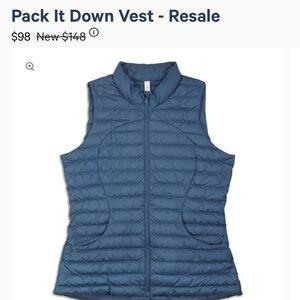 Lululemon pack it down vest